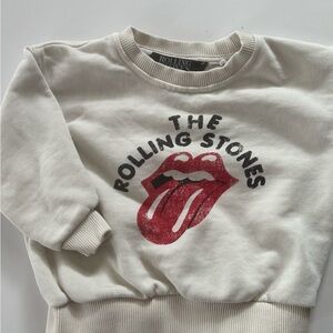 Zara 12-18 months Kids Cream Rolling Stones Concert Sweatshirt